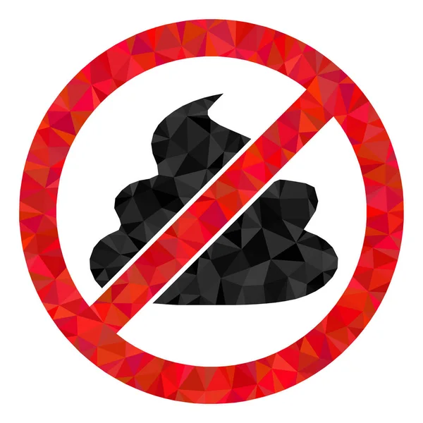 Stop Shit Lowpoly Icon — Vettoriale Stock