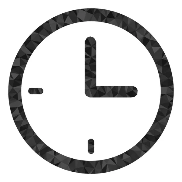 Reloj Lowpoly icono — Vector de stock