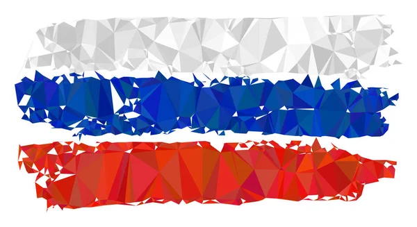 ロシア国旗｜多角形のアイコン — ストックベクタ