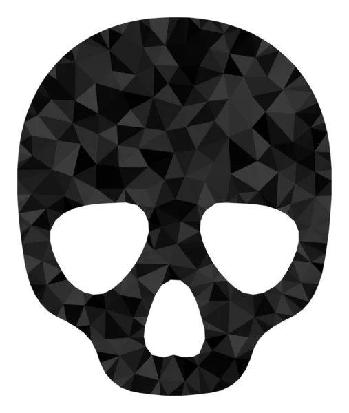 Totenkopf-Polygon-Ikone — Stockvektor