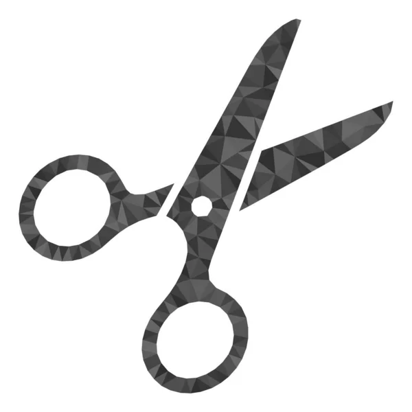 Scissors Triangle Filled Icon — Stock Vector