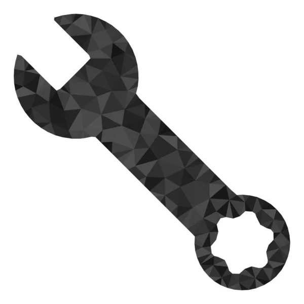 Spanner Lowpoly Ikone — Stockvektor