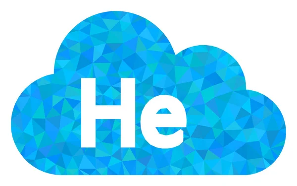 Hélium gázpoligonális ikon — Stock Vector