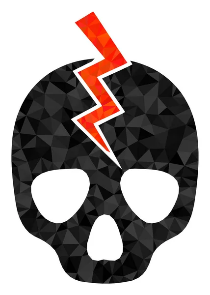 Death Strike Lowpoly Icon — Stockový vektor