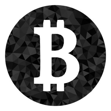Bitcoin Bozuk Parası Lowpoly Simgesi
