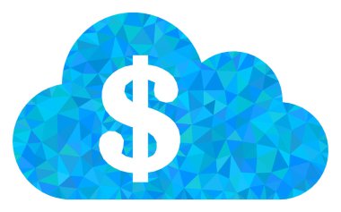 Bulut Bankası Lowpoly Simgesi