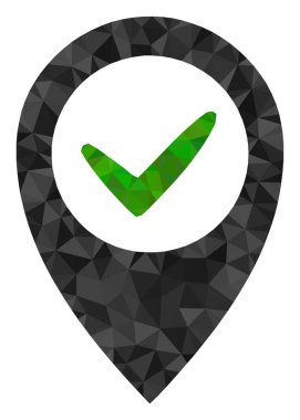 Sağ Yer Lowpoly Simgesi