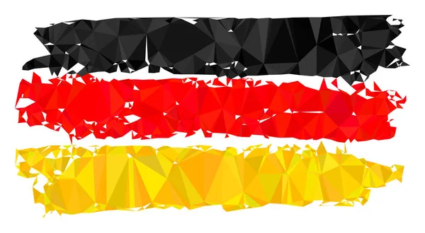 Deutschland Flagge Lowpoly Icon — Stockvektor