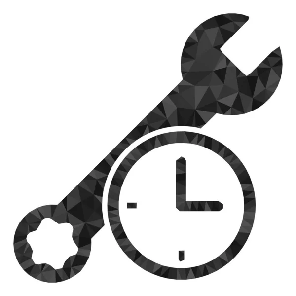 Reair Time Triangle Filled Icon — стоковый вектор