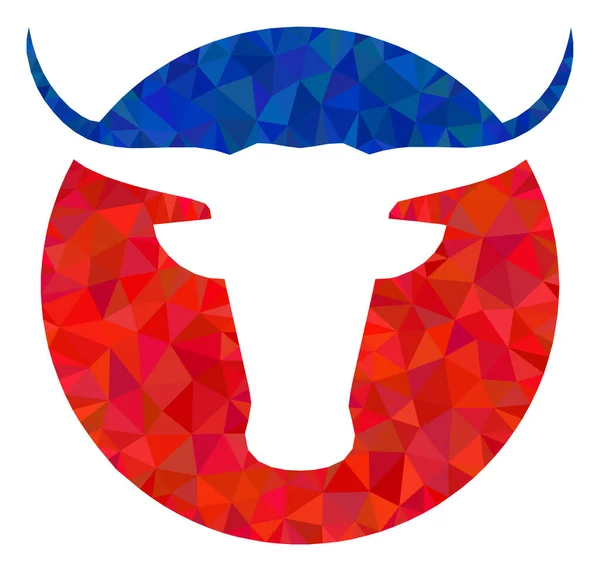 Αμερικανικό λογότυπο αγελάδας Τριγωνικό γεμισμένο εικονίδιο — Διανυσματικό Αρχείο
