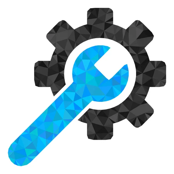 Service Tool Dreieck gefüllt Icon — Stockvektor