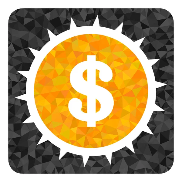 Dollar Box Lowpoly Icon — Stockový vektor