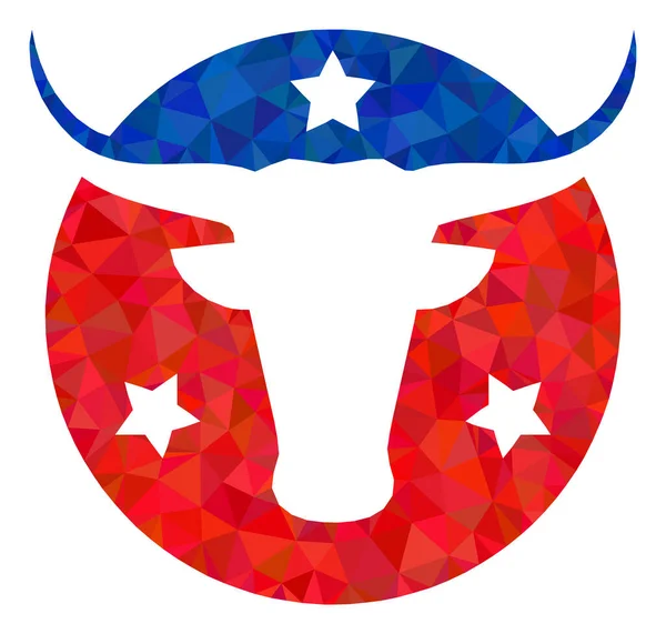 Logo American Bull Lowpoly Icon — Stockový vektor