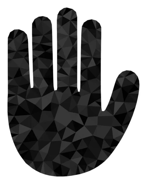 Hand Palm Lowpoly Icon — Stockový vektor