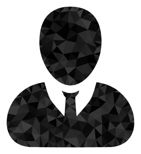 Ikona vyplněná trojúhelníkem profilu uživatele — Stockový vektor