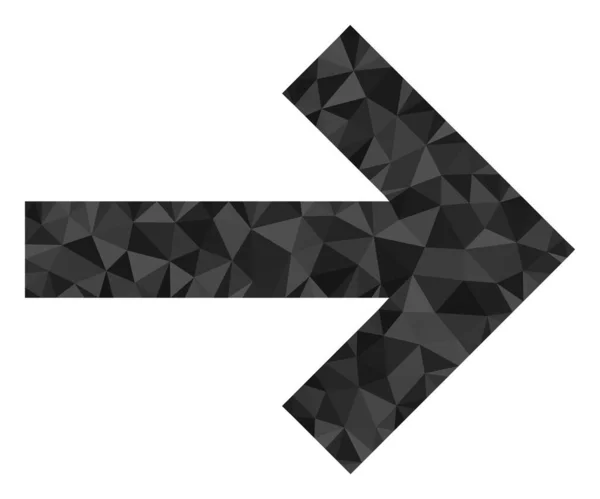 Pfeildreieck in rechter Richtung ausgefülltes Symbol — Stockvektor