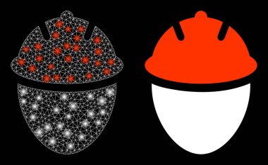 Işıklı Çokgen Ağ Ağı İşçi Başlığı