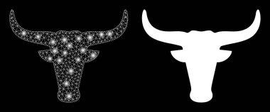 Işık lekeli Çokgen 2B Izgara İnek Başlığı