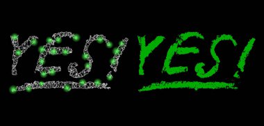 Çokgen Kablo Ağı Evet Işık Benekli Metin