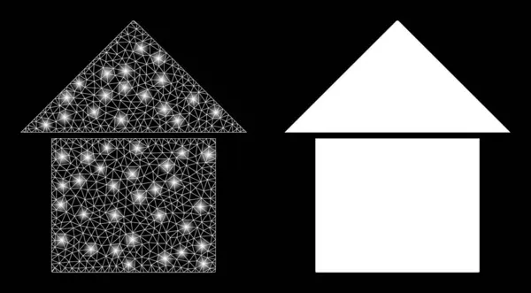 마술의 폴리곤 2D 매쉬 하우스 — 스톡 벡터