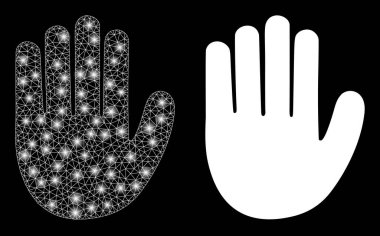 Aydınlık Benekli Çokgen Kablo Çerçeveli El Avuç