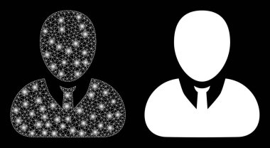 Parlak Benekli Çokgen Ağ Ağı Ağ Kullanıcı Profili