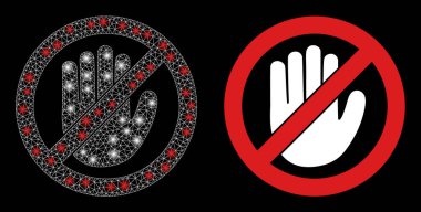 Çokgen Kablo Çerçevesi Parlak Benekli El Yok