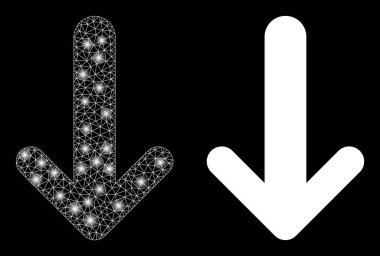 Çokgen Gövde Ağ Oku Aşağıya Parlak Benekli