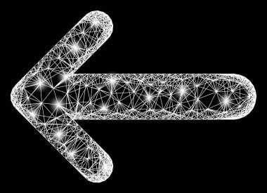 Ağ Oku Parlak Işık Noktalarıyla Sol Ağ