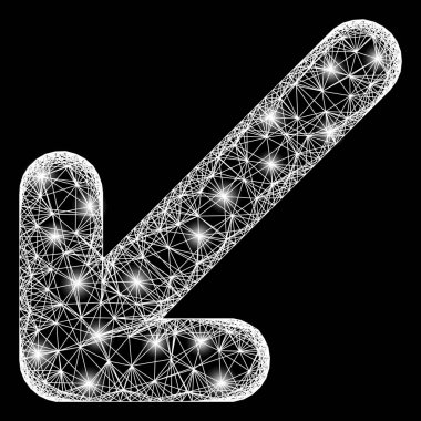 Parlak Işık Noktalarıyla Sol Ağ Ağı Taşı