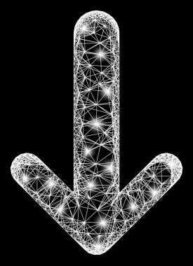 Yumurtadan Çıkan Ok Parlak Noktalarla Ağdan Aşağı