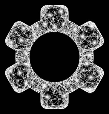 Parlak Parlak Benekli Ağ Dişli Ağ Ağı