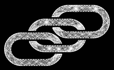 Net Zincir Bağlantıları Parlak Noktalarla Ağ Ağı