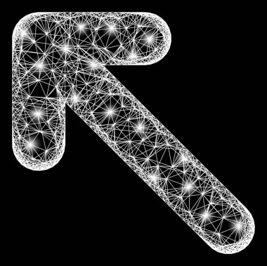 Parlak Işık Noktaları ile Sol Ağ Ağı Yukarı Taşı