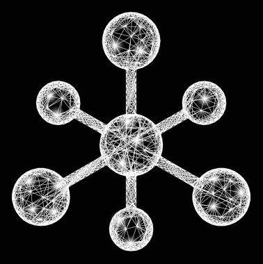 Ağ Bağlantılı İnbot Ağı Parlak Parlak Lekelerle
