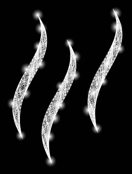 Δίκτυο Aroma Mesh με φωτεινές κηλίδες φωτός — Διανυσματικό Αρχείο