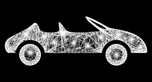 Net Cabriolet Car Mesh avec des taches brillantes — Image vectorielle