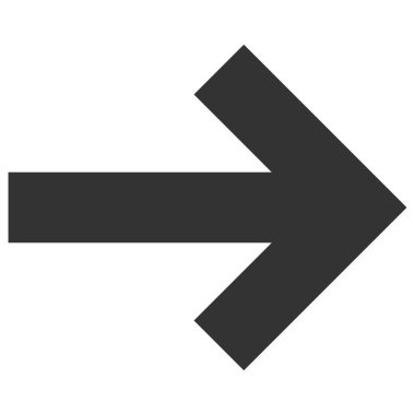 Raster Sağ Yön Oku Düz Simgesi