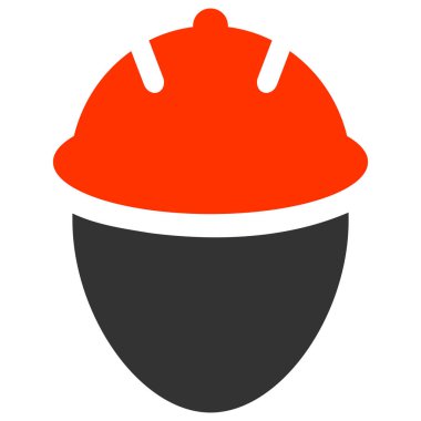 Raster İşçi Başı Düz Simgesi