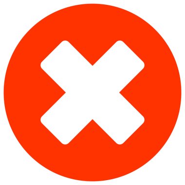 Raster Düz Simge Simgesini Reddet