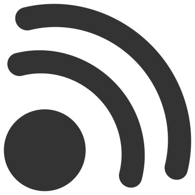 Raster Kablosuz İnternet Noktası Düz Simge İllüstrasyonu