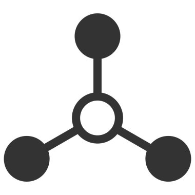 Raster Atom Bağlantıları Düz Simge Sembolü