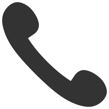 Raster Telefon Alıcısı Düz Simge İllüstrasyonu