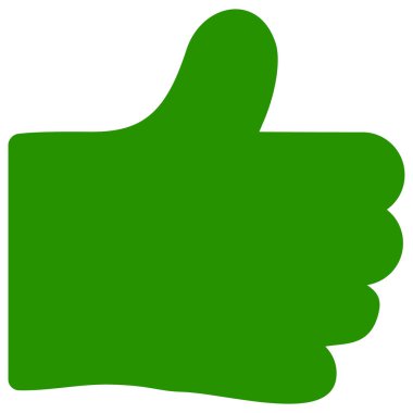 Raster Thumb Düz Simge İllüstrasyonu Gibi