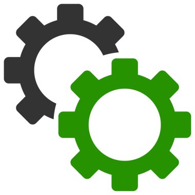 Raster Gears Düz Simgesi