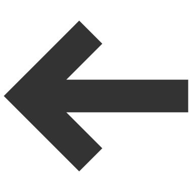 Raster Sol Yön Oku Düz Simge İllüstrasyonu