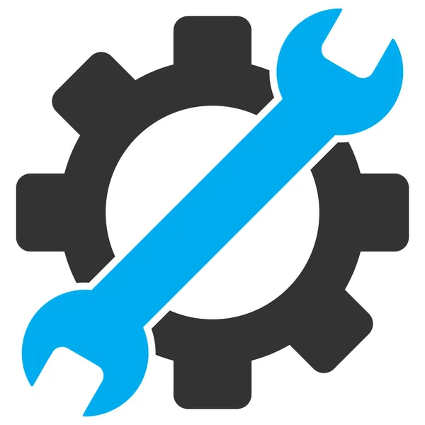 Raster Gear Tools Flat Icon Illustration — Stock Photo, Image