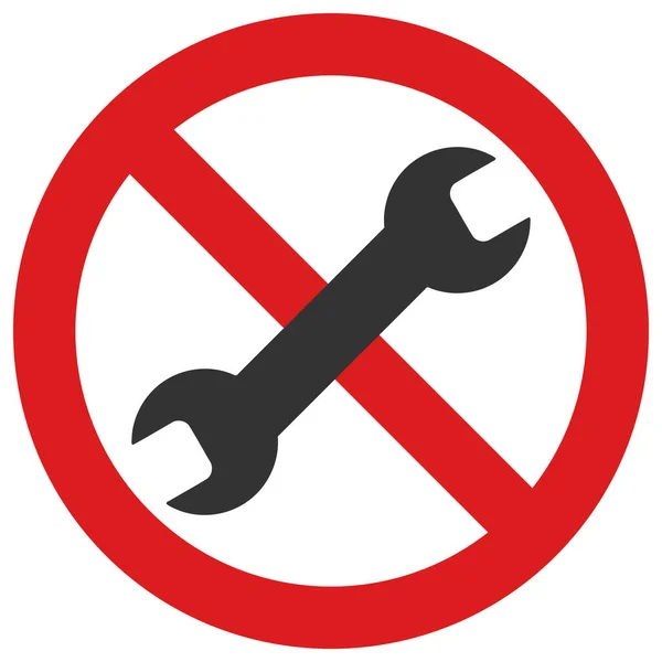 Raster proibido reparação liso ícone Símbolo — Fotografia de Stock