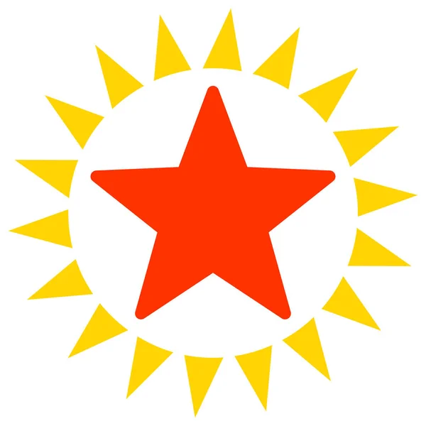 Raster Star Shine Flat Icon Image — Stock Photo, Image