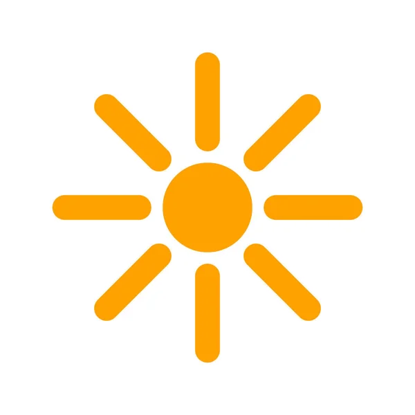 Raster Sunshine Flat Icon Symbol — Stock Photo, Image